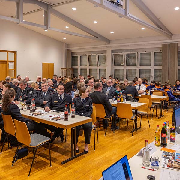 Blick in den Florianssaal bei der Jahreshauptversammlung